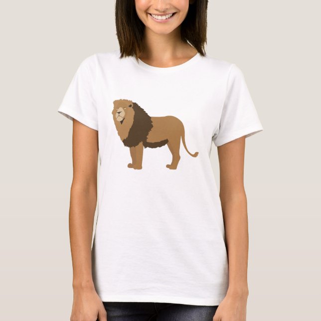 Camiseta Ilustracion animal de león de la jungla (Anverso)