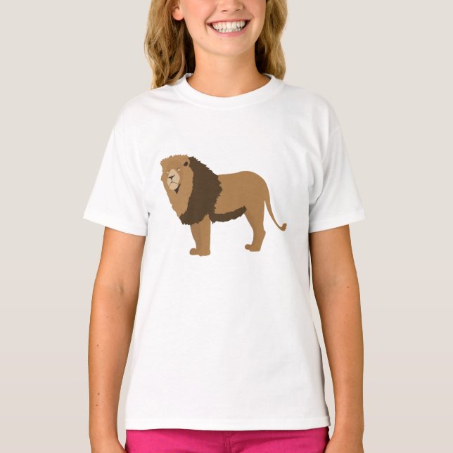 Camiseta Ilustracion animal de león de la jungla (Anverso)