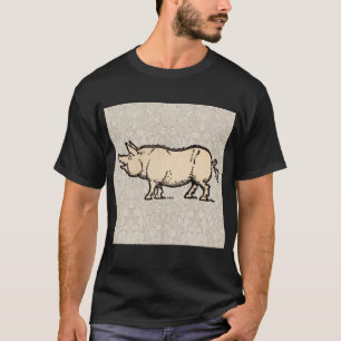 Camiseta Ilustración antigua de cerdo Cerdito lindo vintage