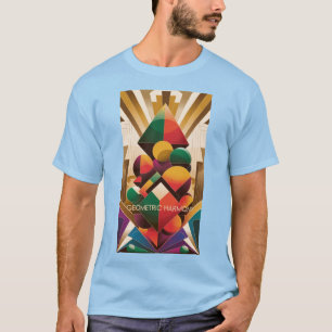 Camiseta Ilustración Art Déco Futurista Vibrante