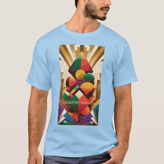 Camiseta Ilustración Art Déco Futurista Vibrante