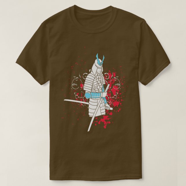 Camiseta Ilustracion asiático de Samurai (Diseño del anverso)