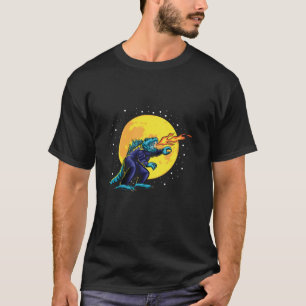 Camiseta ilustracion astro godzilla con diseño