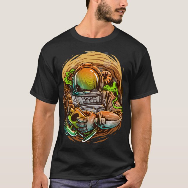 Camiseta Ilustracion Astronauta Pesquero (Anverso)