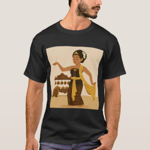 Camiseta "Ilustracion bailarín balinés
