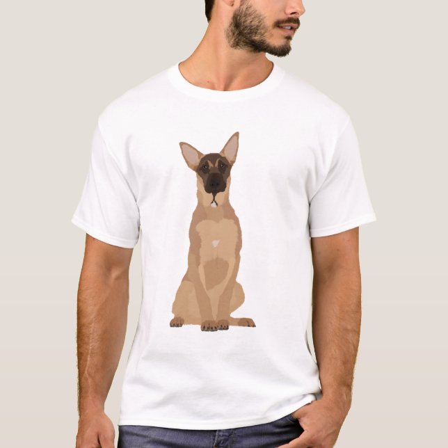 Camiseta ¡Ilustracion belga malinois! (Anverso)