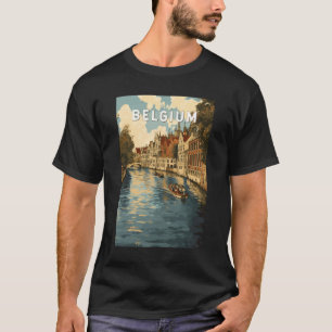 Camiseta Ilustracion Bélgica Viaje de arte
