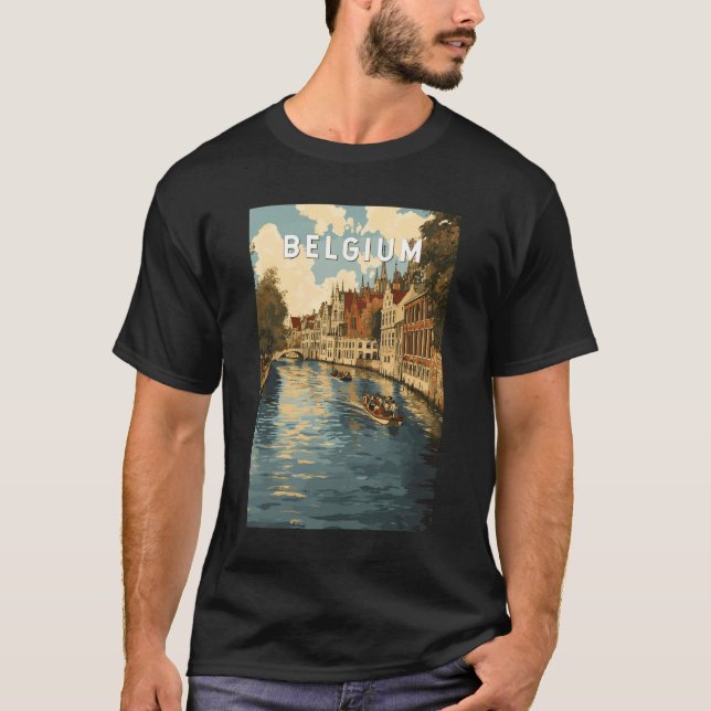 Camiseta Ilustracion Bélgica Viaje de arte (Anverso)
