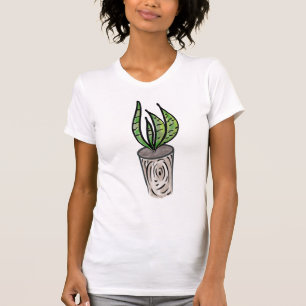Camiseta Ilustración Botánica de Planta de Serpiente