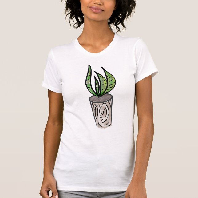 Camiseta Ilustración Botánica de Planta de Serpiente (Anverso)