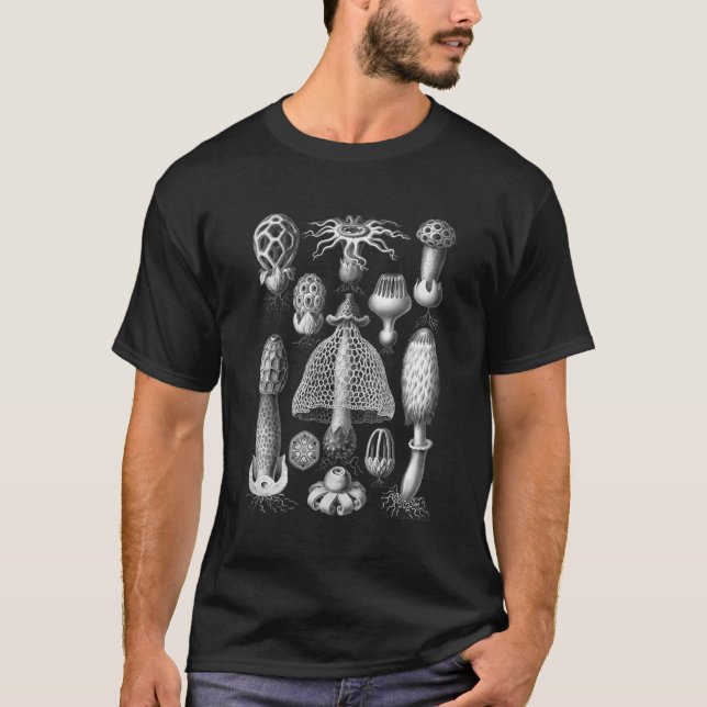 Camiseta Ilustracion botánico de arte hongo con hongos impr (Anverso)
