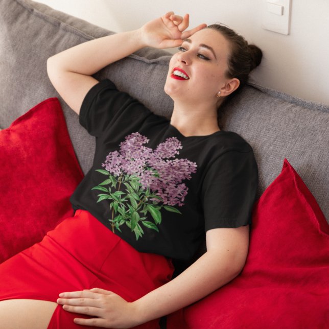Camiseta Ilustracion botánico de la época lilac persa (Subido por el creador)