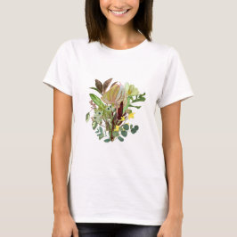 Camiseta Ilustracion botánico, hermosas flores tropicales