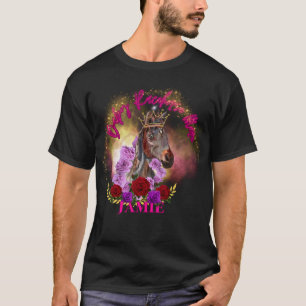 Camiseta ilustracion BRHM JAMIE PURPURINA BLING Y UNA CORON