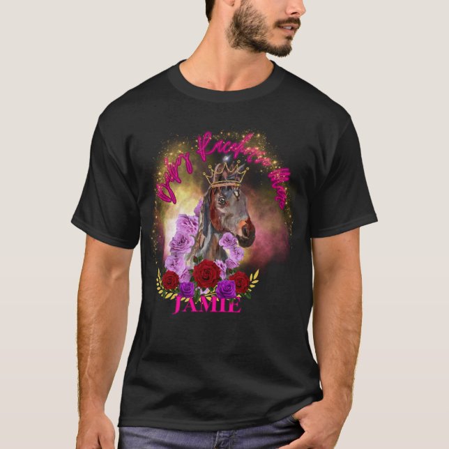 Camiseta ilustracion BRHM JAMIE PURPURINA BLING Y UNA CORON (Anverso)
