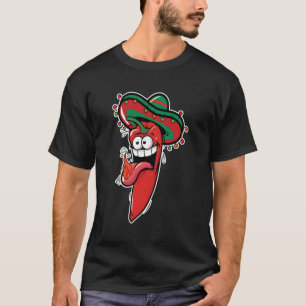 Camiseta Ilustracion caliente de Jalapeno Chili Pepper Gif 