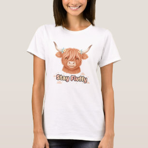 Camiseta Ilustración caprichosa de vaca de las Highlands 'M