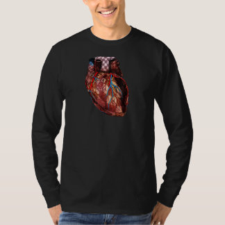 Camiseta Ilustración cardíaca humana vintage anatómicamente