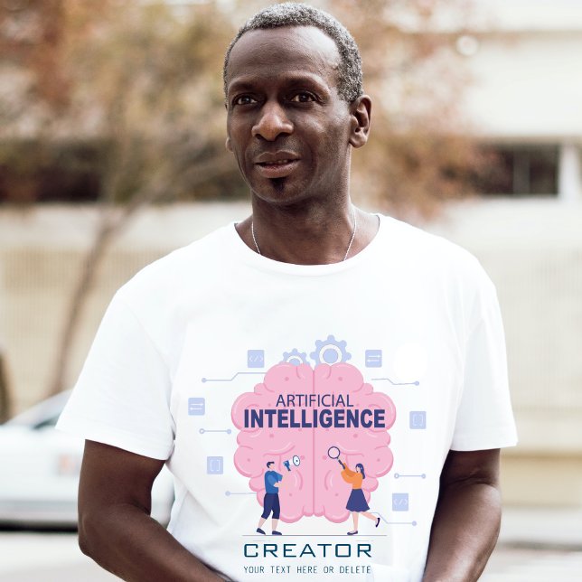 Camiseta Ilustracion cerebral rosa Inteligencia artificial (Subido por el creador)