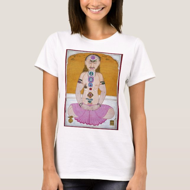Camiseta Ilustracion Chakra Yoga para la Meditación (Anverso)