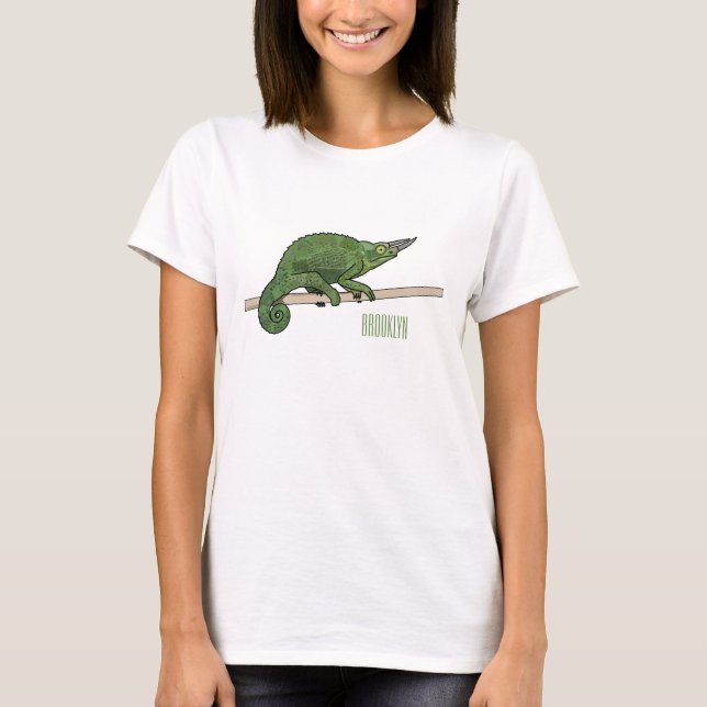 Camiseta Ilustracion chameleon personalizado de Jackson (Anverso)