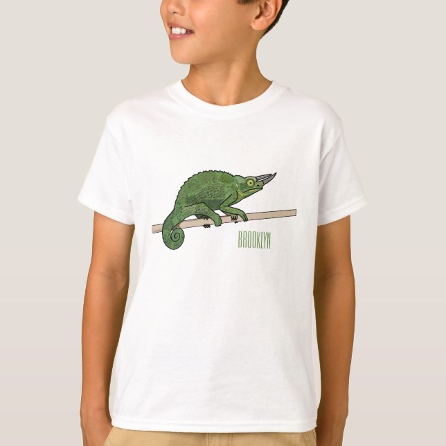 Camiseta Ilustracion chameleon personalizado de Jackson (Anverso)