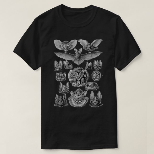Camiseta Ilustracion Científico de murciélagos Dibujo Biolo (Diseño del anverso)