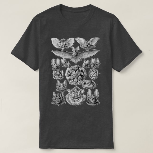 Camiseta Ilustracion Científico de murciélagos Dibujo Biolo (Diseño del anverso)