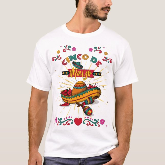 Camiseta Ilustracion Cinco De Mayo, 2/2 (Anverso)