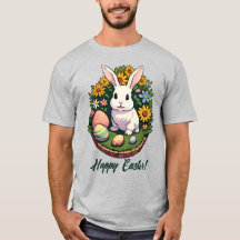 Ilustración clásica del conejo de Pascua. ¡Feliz P