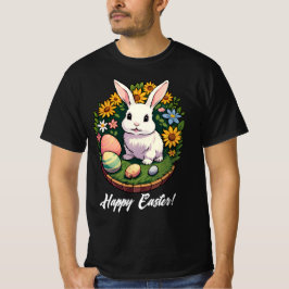 Camiseta Ilustración clásica del conejo de Pascua. ¡Feliz P