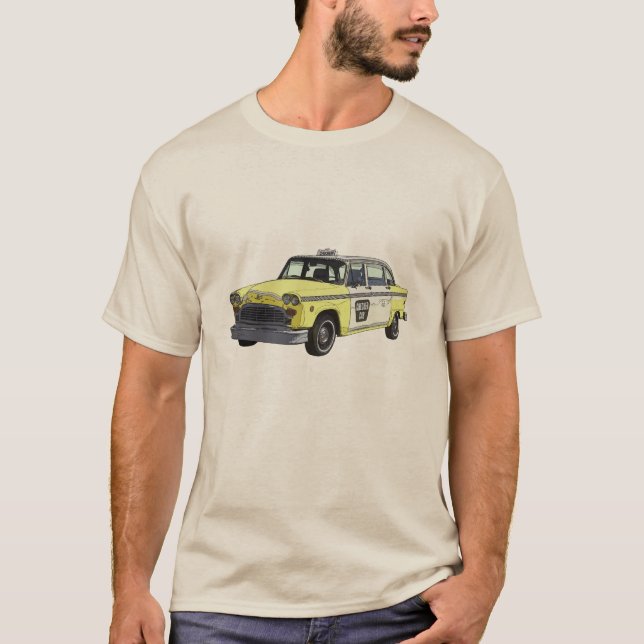 Camiseta Ilustracion clásico del coche del taxi del taxi (Anverso)
