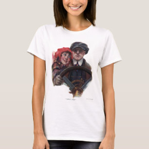 Camiseta Ilustracion clásico romántico invierno vintage
