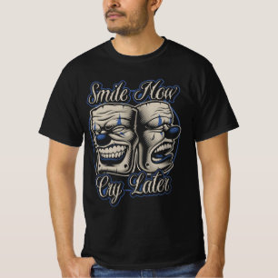 Camiseta "Ilustracion coloreado mascara tatuaje chicano"