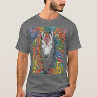 Camiseta Ilustración colorida de mandala de animal regalo