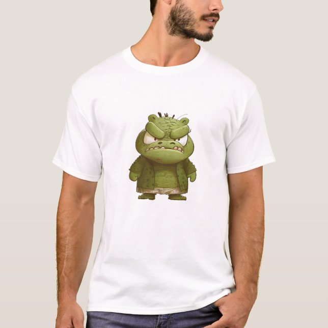 Camiseta Ilustracion cómico adorable de cocodrilos (Anverso)