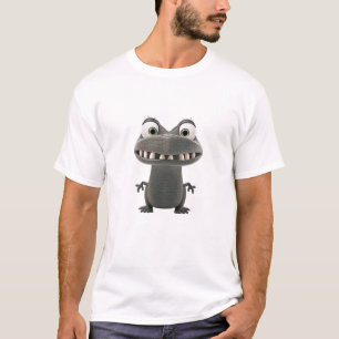 Camiseta Ilustracion cómico adorable de cocodrilos