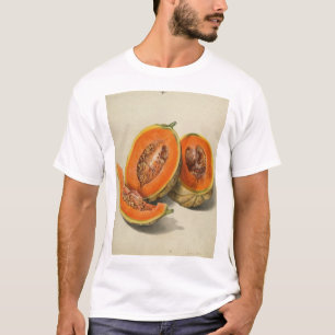 Camiseta Ilustracion cortado del melón del cantalupo