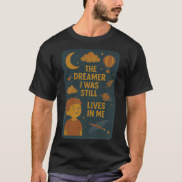 Camiseta Ilustración Cósmica del Sueño de un Niño Lunar Ado