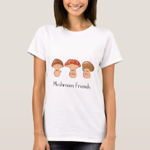 Camiseta Ilustración Cottagecore de Amigos Hongos Lindos