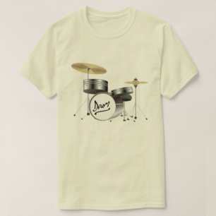 CAMISETA ILUSTRACION CREATIVE DRUM KIT