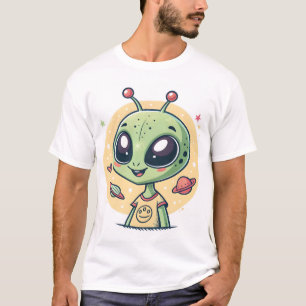 Camiseta Ilustracion creativo de cabeza aliena