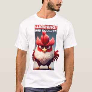 Camiseta Ilustracion Cute Bad Rooster