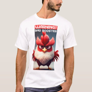 Camiseta Ilustracion Cute Bad Rooster