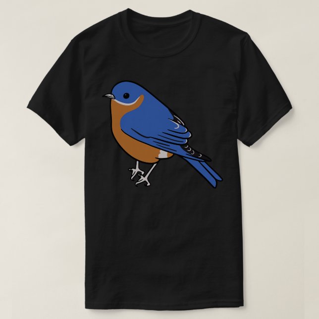 Camiseta Ilustracion Cute Bluebird (Diseño del anverso)