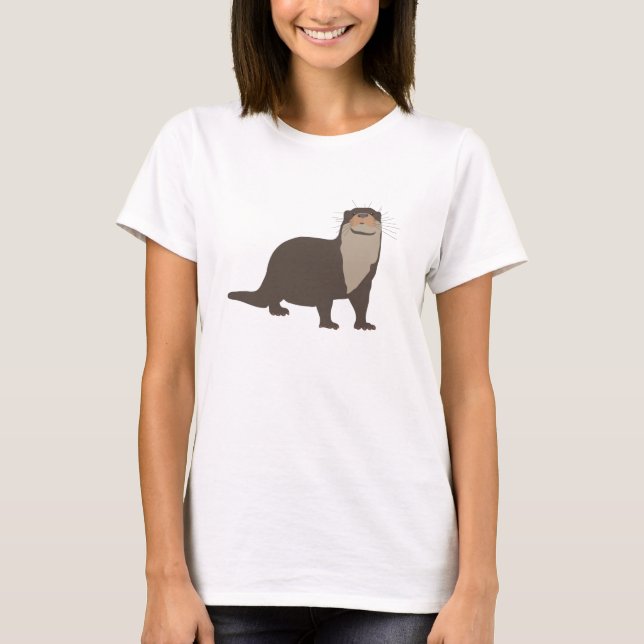 Camiseta Ilustracion Cute Otter (Anverso)