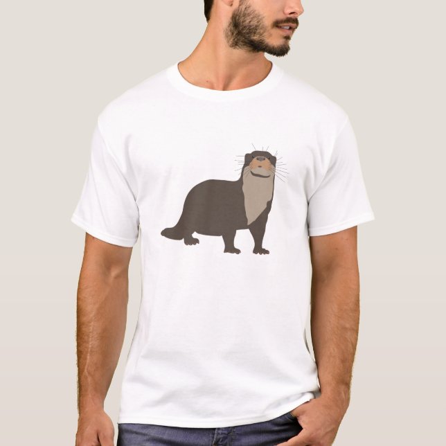 Camiseta Ilustracion Cute Otter (Anverso)