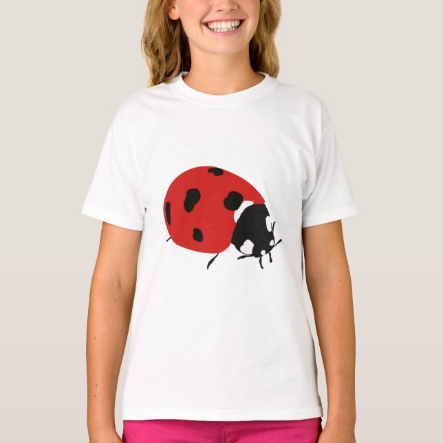 Camiseta Ilustracion Cute Red Ladybug (Anverso)