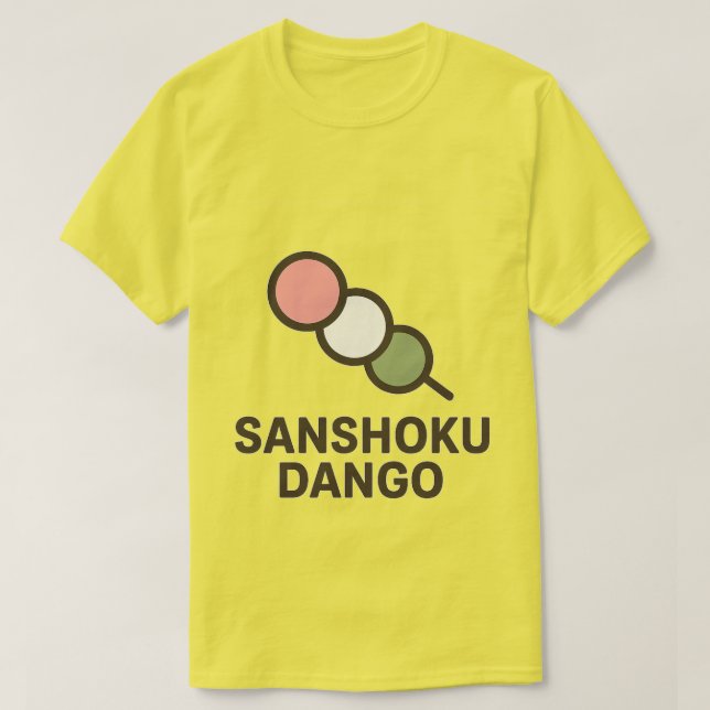 Camiseta Ilustracion Cute Sanshoku Dango (Diseño del anverso)