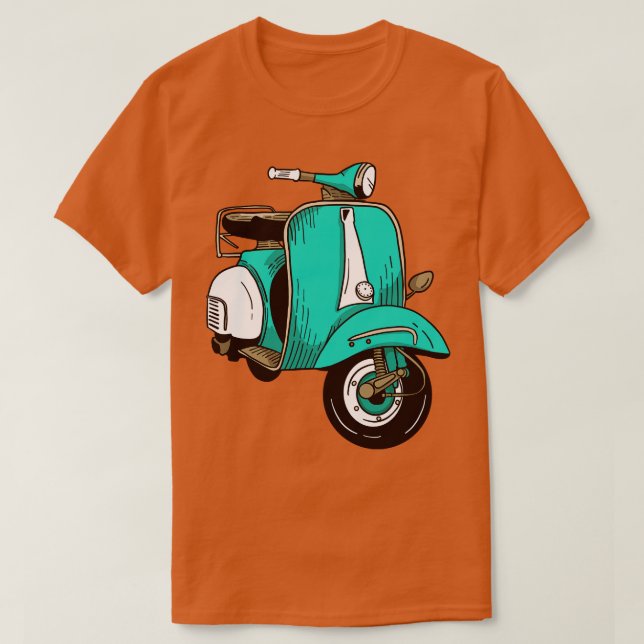 Camiseta Ilustracion Cute Scooter (Diseño del anverso)